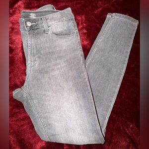 Old Navy Rockstar Super Skinny High Rise Waist Built In Warm Gray Denim Jeans